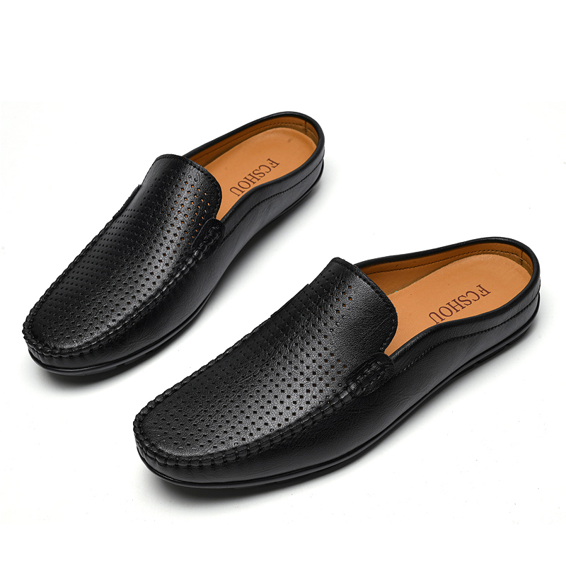 Men'S Luxury Formal Wear - Мужские получешки с закрытым носком, черные,