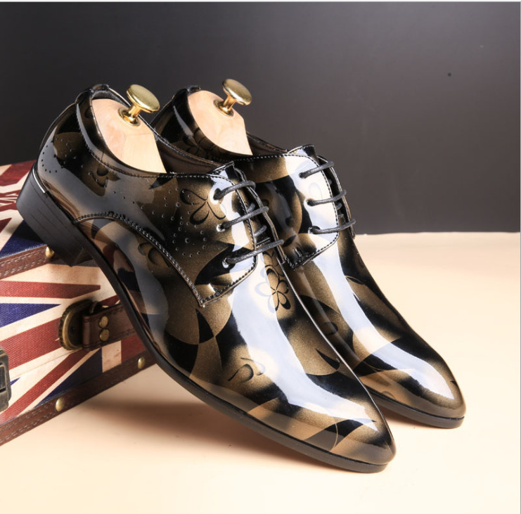 Men'S Luxury Formal Wear - Офисные мужские модельные туфли с цветочным