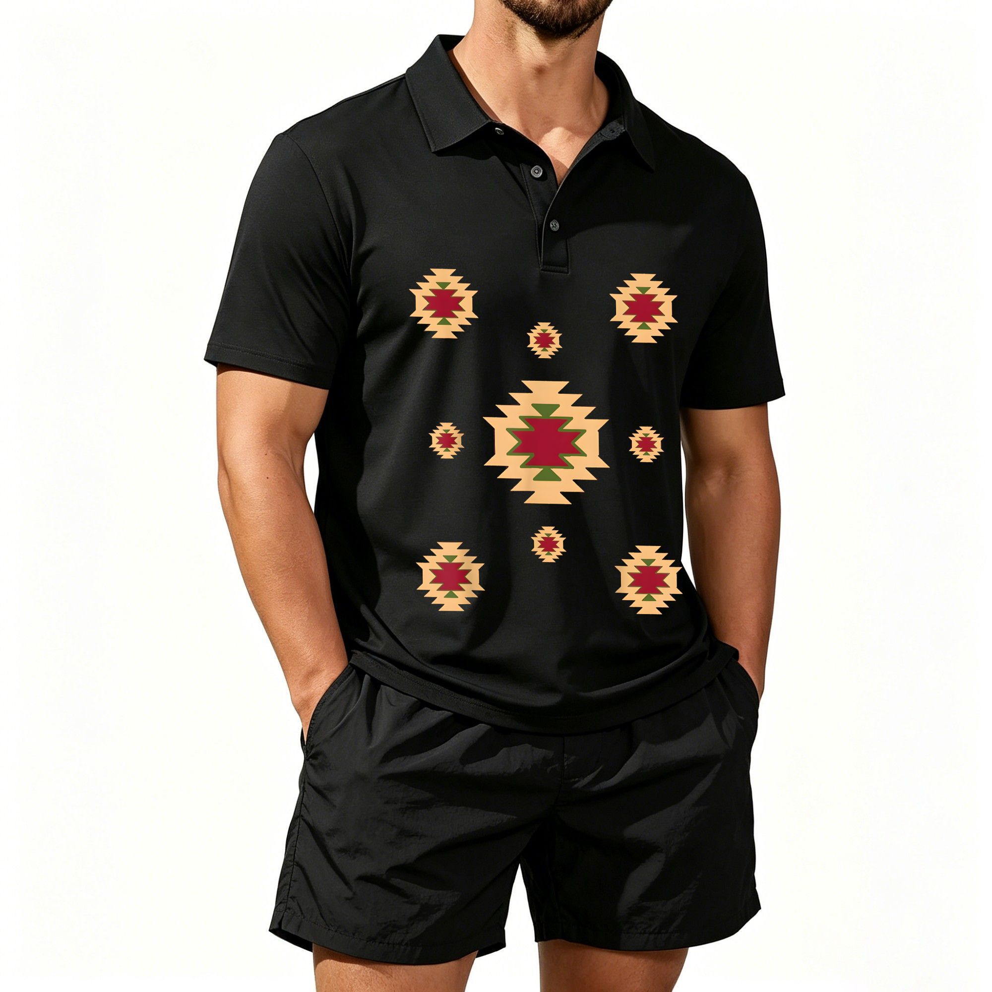 Men'S Ethnic & Formal Designer Wear Studio S - Мужской комплект поло с коротким рукавом,