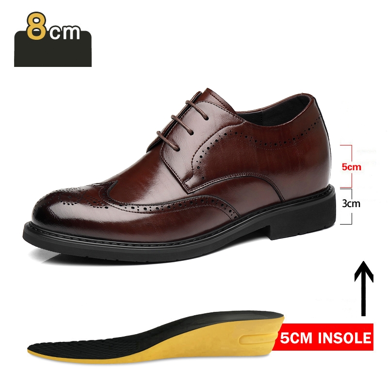 Men'S Luxury Formal Wear - Мужские классические броги, увеличивающие рост, на