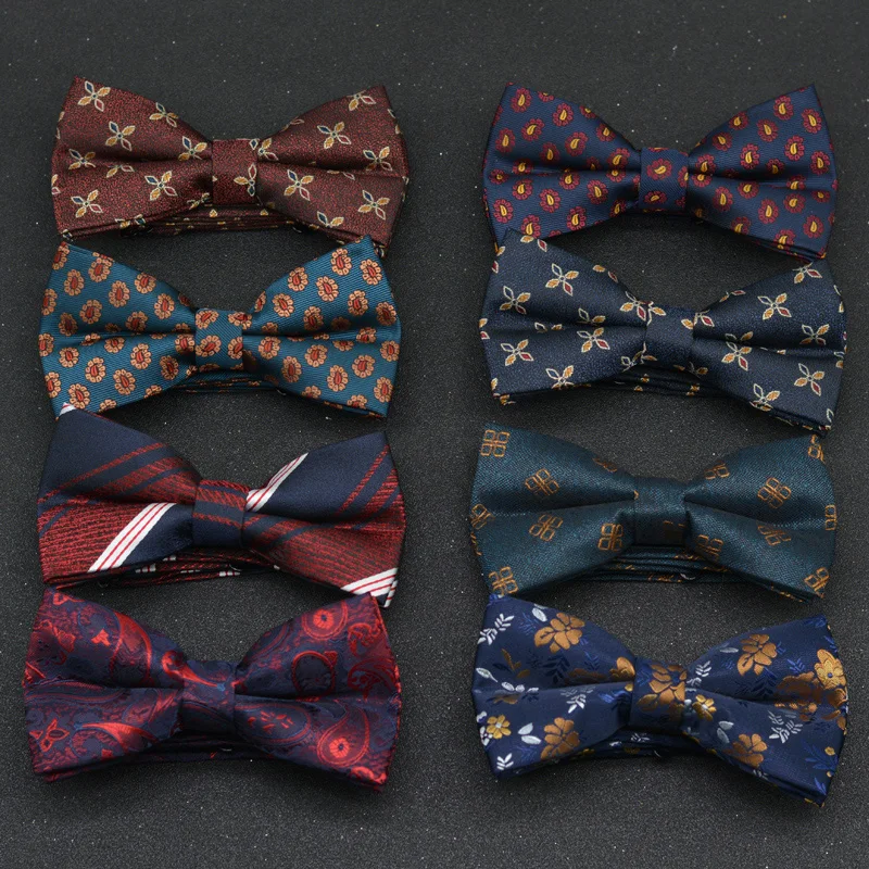 Men'S Formal Wear In Wedding - Мужской галстук-бабочка для свадьбы, двойной, винтажный,