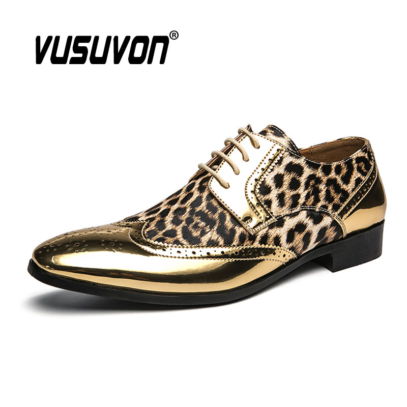 Men'S Luxury Formal Wear - Туфли мужские классические с леопардовым принтом,