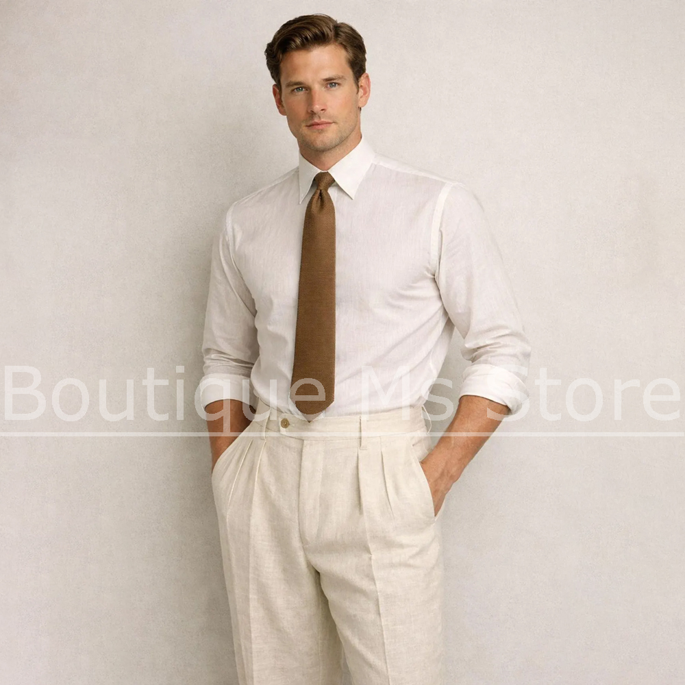 Модный мужской льняной костюм- – обзор и цена Men Linen Formal Wear