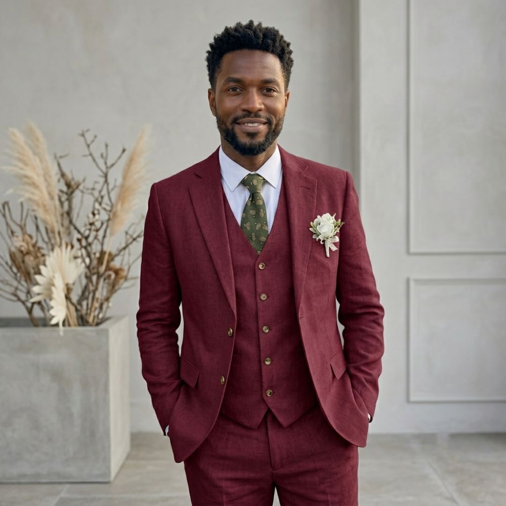 Льняные мужские костюмы с отло – обзор и цена Men Linen Formal Wear