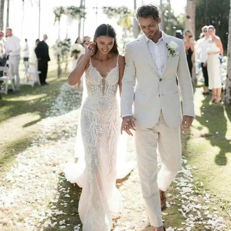 Льняной свадебный смокинг для  – обзор и цена Men Linen Formal Wear