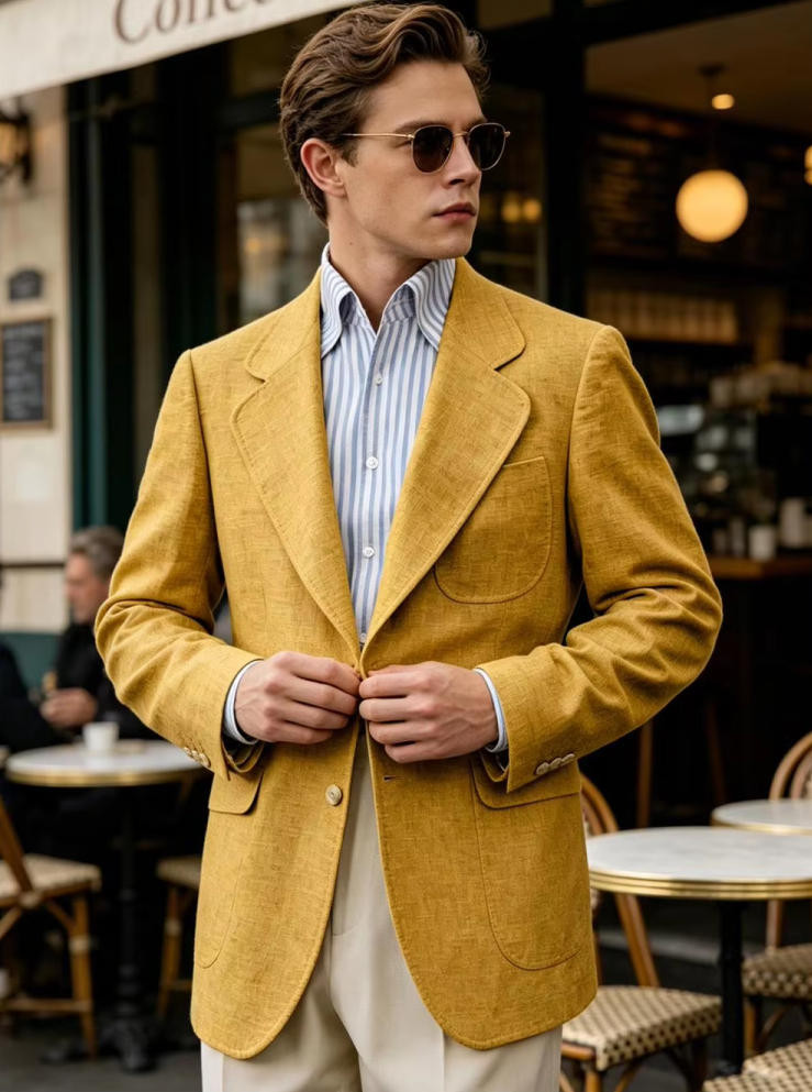 Мужской льняной пиджак Only, 1 – обзор и цена Men Linen Formal Wear