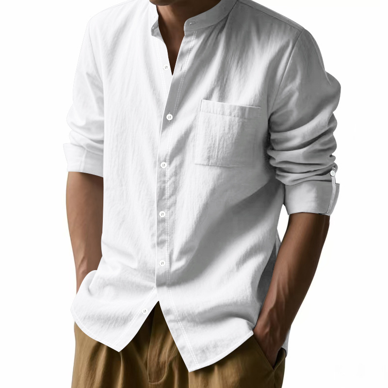 Мужская льняная рубашка с воро – обзор и цена Men Linen Formal Wear
